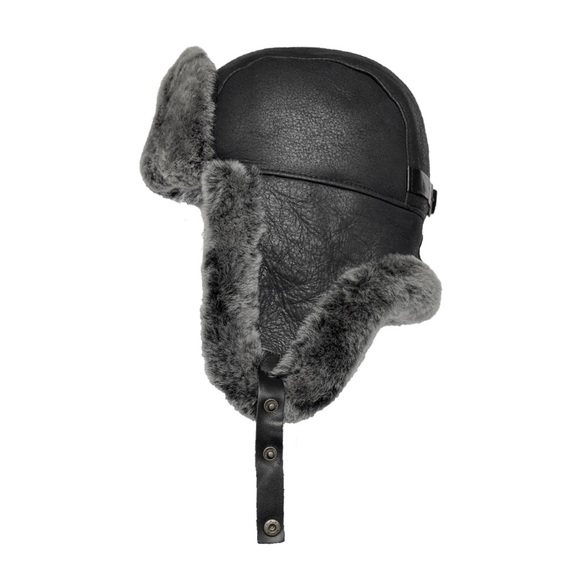 Genuine Shearling Leather Trapper Hat | Aviator Hat | Ushanka - Picture 2 of 9